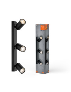 OPRAWA SUFITOWA LED SPOT OCTAGON DIM 3X3.4W 2700K ciepła biała GU10 BK  