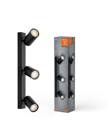 OPRAWA SUFITOWA LED SPOT OCTAGON DIM 3X3.4W 2700K ciepła biała GU10 BK  