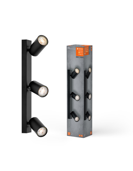 OPRAWA SUFITOWA LED SPOT OCTAGON DIM 3X3.4W 2700K ciepła biała GU10 BK  