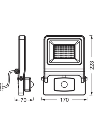 NAŚWIETLACZ ENDURA FLOOD SENSOR 50W 4000K neutralna biała 5000LM PCR DG 