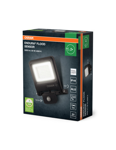 NAŚWIETLACZ ENDURA FLOOD SENSOR 50W 4000K neutralna biała 5000LM PCR DG 