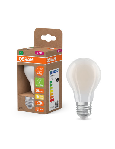ŻARÓWKA LED ENERGY CLASS CLA40 DIM 2,2W 2700K ciepła biała E27 470LM GL FR EE  KLASA A 
