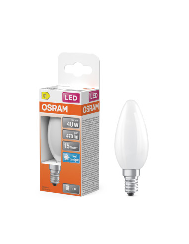 ŻARÓWKA LED STAR RF CLB40 3,4W 6500K zimna biała E14 GL FR 470LM 
