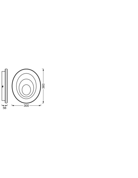 PLAFON LED ORBIS SPIRAL OVAL 360X300 27W 3000K ciepła biała WT 