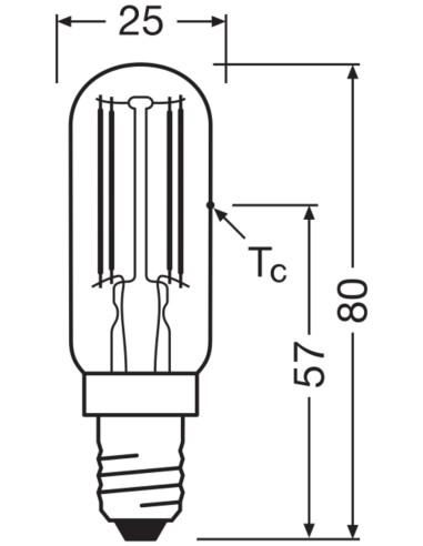 ŻARÓWKA LED SPECIAL T26 40 DIM 4,8W 2700K ciepła biała 470LM FIL E14 