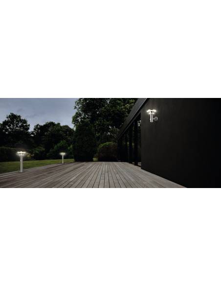 SŁUPEK OGRODOWY SOLAR ENDURA STYLE 2CIRCLE 40CM SENSOR 6W 3000K 400LM STAL