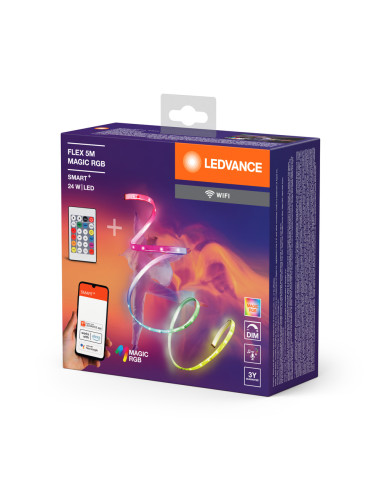 TAŚMA SMART WIFI FLEX MAGIC 5M 24W RGB + RC IP20 PASEK 