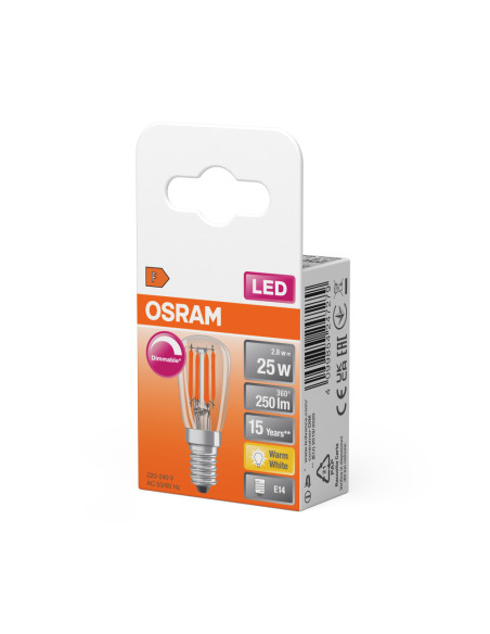 ŻARÓWKA LED SPECIAL T26 25 DIM 2,8W 2700K ciepła biała 250LM FIL E14 