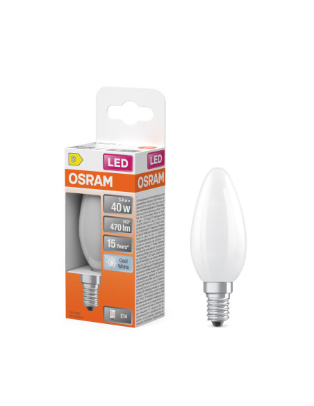 ŻARÓWKA LED STAR RF CLB40 3,4W 4000K neutralna biała  E14 GL FR 470LM 
