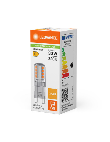 ŻARÓWKA LED P SPECIAL LED PIN30 CL 2,6W 2700K ciepła biała G9 300° 230V 320LM 