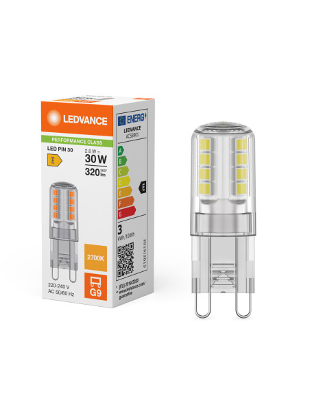 ŻARÓWKA LED P SPECIAL LED PIN30 CL 2,6W 2700K ciepła biała G9 300° 230V 320LM 