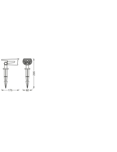 NAŚWIETLACZ ENDURA GARDEN SOLAR SPOT WALL SPIKE RGBW DG 