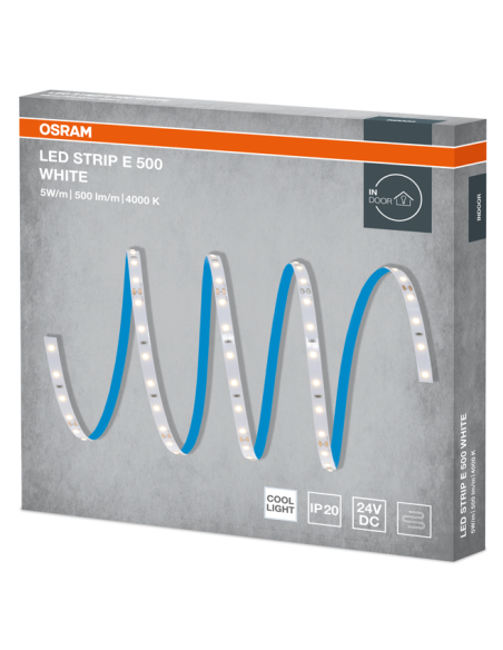 TAŚMA LS E-500/840/5 4000K neutralna biała 25W 24V 2500LM LED STRIP ECO IP20 PASEK LED