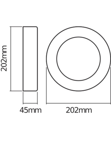 ENDURA STYLE RING 13W 3000K 480LM IP44 KINKIET DARK GREY