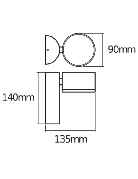 ENDURA STYLE SPOT ROUND 8W 3000K 440LM IP44 KINKIET DARK GREY