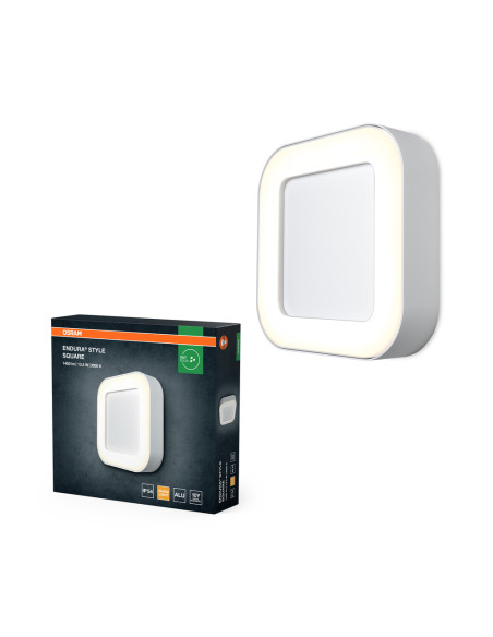 KINKIET ZEWNĘTRZNY ENDURA STYLE SQUARE 13.5W 3000K 600LM IP44 WHITE 