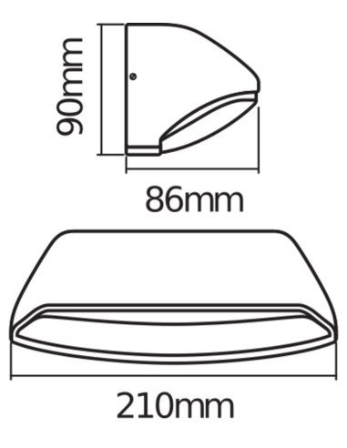 ENDURA STYLE WIDE 12W/3000K 530LM KINKIET DARK GREY