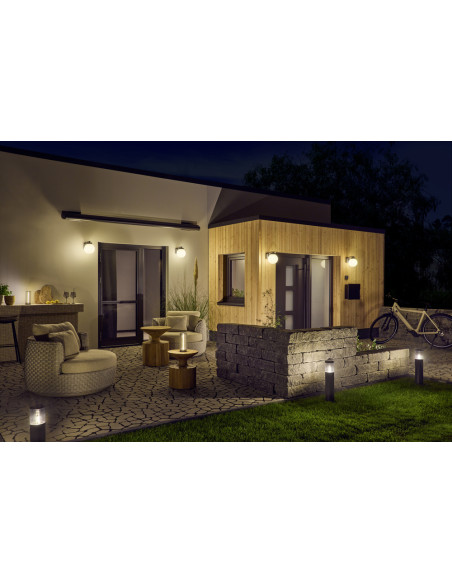 SŁUPEK OGRODOWY ENDURA CLASSIC EBRO 49CM E27 DARK GREY 