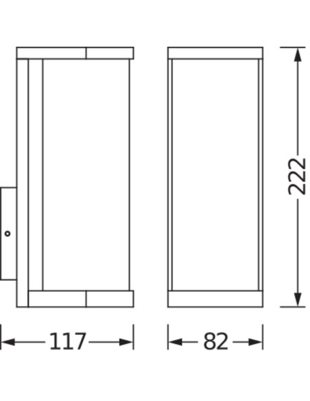 KINKIET ZEWNĘTRZNY ENDURA CLASSIC TUBULAR WALL E27 IP44 ALU GY 