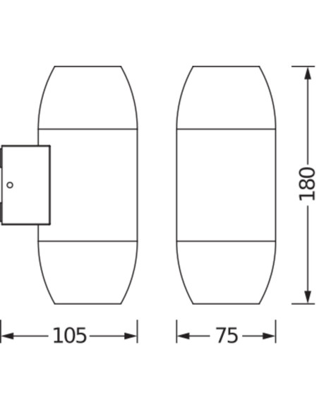 KINKIET ZEWNĘTRZNY ENDURA CLASSIC CANNON WALL UPDOWN GU10 IP44 ALU GY 