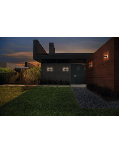 ENDURA STYLE BOW WALL 7W 3000K 280LM IP54 KINKIET DARK GREY  