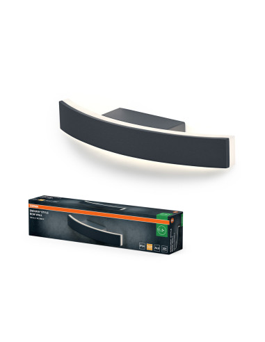 ENDURA STYLE BOW WALL 7W 3000K 280LM IP54 KINKIET DARK GREY  