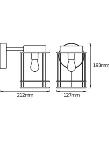 KINKIET ZEWNĘTRZNY ENDURA CLASSIC POST DOWN E27 IP44 STAL NIERDZEWNA 
