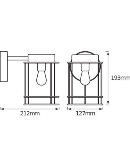 KINKIET ZEWNĘTRZNY ENDURA CLASSIC POST DOWN E27 IP44 STAL NIERDZEWNA 