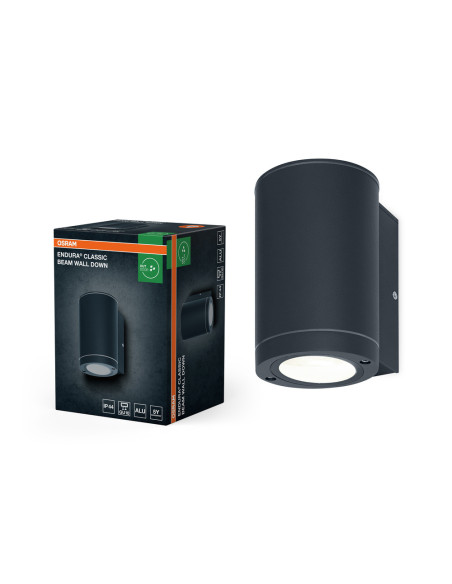 KINKIET ZEWNĘTRZNY ENDURA CLASSIC BEAM WALL DOWN GU10 IP44  ALU GY 