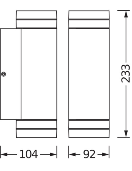 KINKIET ZEWNĘTRZNY ENDURA CLASSIC BEAM GAP WALL UPDOWN GU10 IP44 ALU GY 
