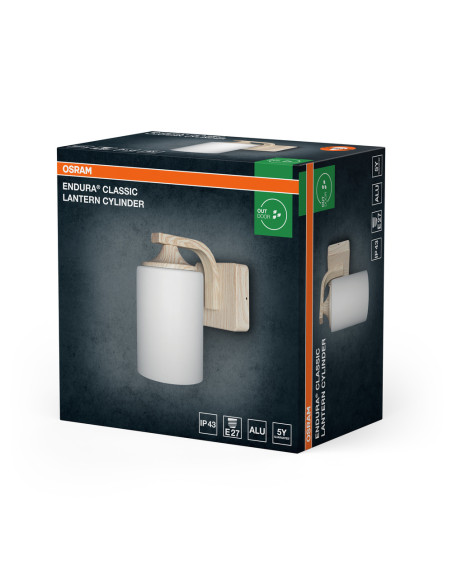 KINKIET ZEWNĘTRZNY ENDURA CLASSIC LANTERN CYLINDER E27 IP43 ALU WOOD 