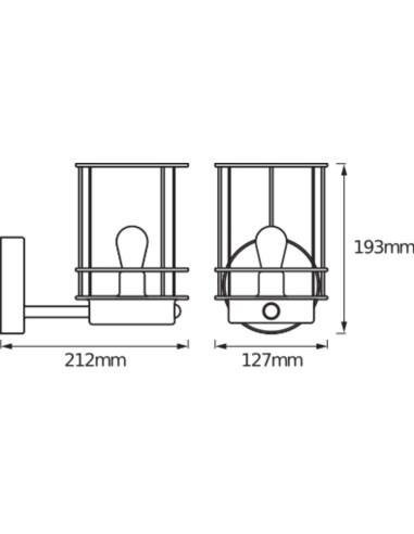 KINKIET ZEWNĘTRZNY ENDURA CLASSIC POST SENSOR UP E27 IP44 STAL NIERDZEWNA 