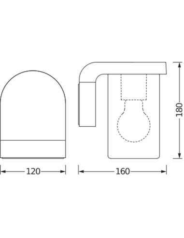 KINKIET ZEWNĘTRZNY ENDURA CLASSIC CASCADE WALL E27 AMBER 