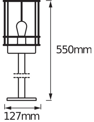 SŁUPEK OGRODOWY ENDURA CLASSIC POST E27 IP44 55CM STAL NIERDZEWNA 