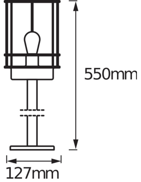 SŁUPEK OGRODOWY ENDURA CLASSIC POST E27 IP44 55CM STAL NIERDZEWNA 