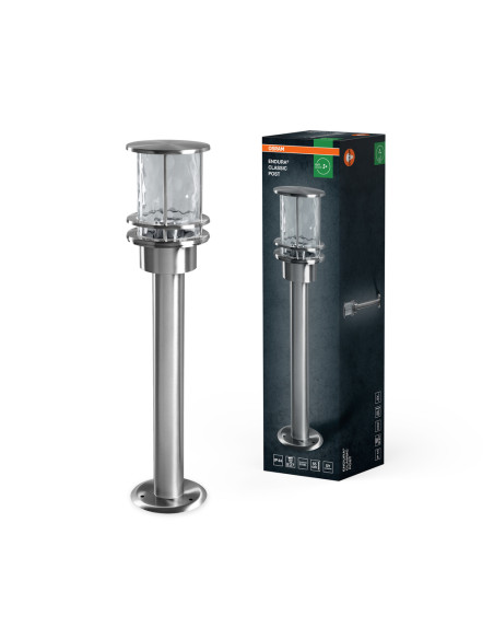 SŁUPEK OGRODOWY ENDURA CLASSIC POST E27 IP44 55CM STAL NIERDZEWNA 