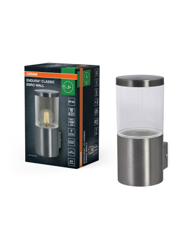 KINKIET ZEWNĘTRZNY ENDURA CLASSIC EBRO WALL E27 STAINLESS STEEL 