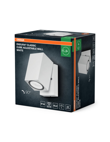 KINKIET ZEWNĘTRZNY ENDURA CLASSIC CUBE ADJUSTABLE WALL GU10 WHITE 