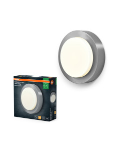 KINKIET ZEWNĘTRZNY ENDURA STYLE DISC WALL 8W 3000K 370LM IP44  STAL NIERDZEWNA 