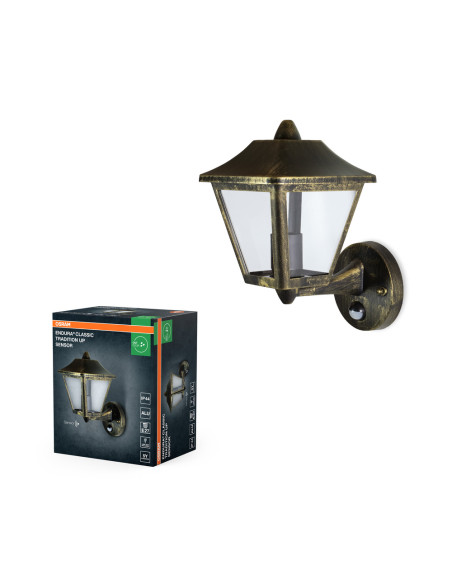 ENDURA CLASSIC TRADITION UP SENSOR ALU E27 KINKIET GOLD 