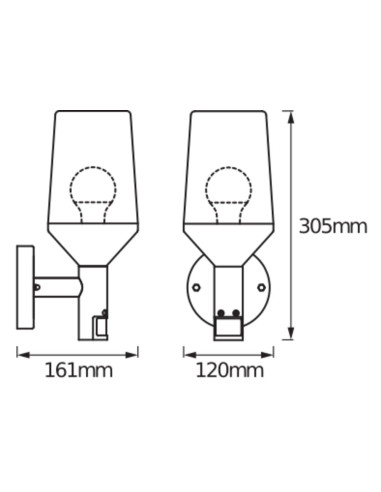 KINKIET ZEWNĘTRZNY ENDURA CLASSIC CALICE WALL S E27 IP44 STAL NIERDZEWNA  