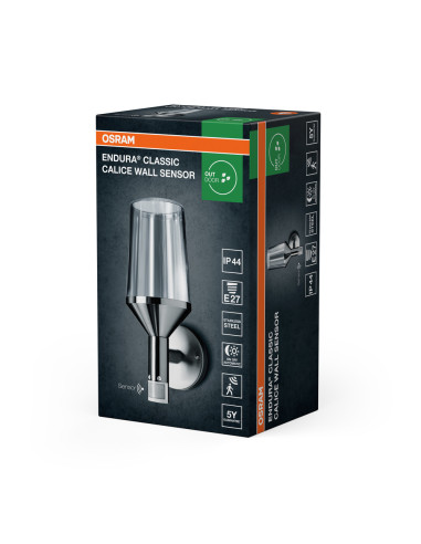 KINKIET ZEWNĘTRZNY ENDURA CLASSIC CALICE WALL S E27 IP44 STAL NIERDZEWNA  