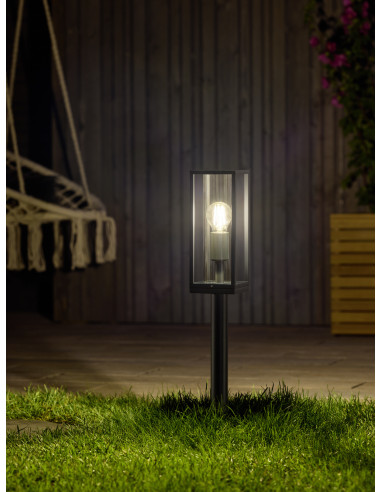 SŁUPEK OGRODOWY ENDURA CLASSIC FRAME 60CM E27 IP44 ALU GY 