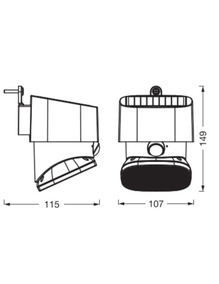 KINKIET ZEWNĘTRZNY SOLAR ENDURA STYLE TURN WALL SENSOR 10W 3000K 
