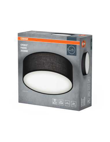 PLAFON LED ORBIS PARIS 300 1XE27 BK 