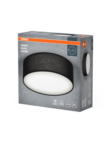 PLAFON LED ORBIS PARIS 300 1XE27 BK 