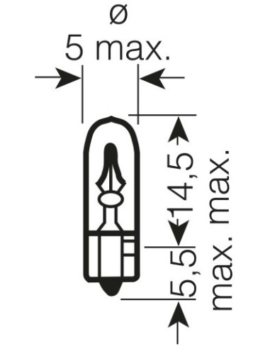ŻARÓWKA SAMOCHODOWA 2722 2W 12V W2X4.6D 