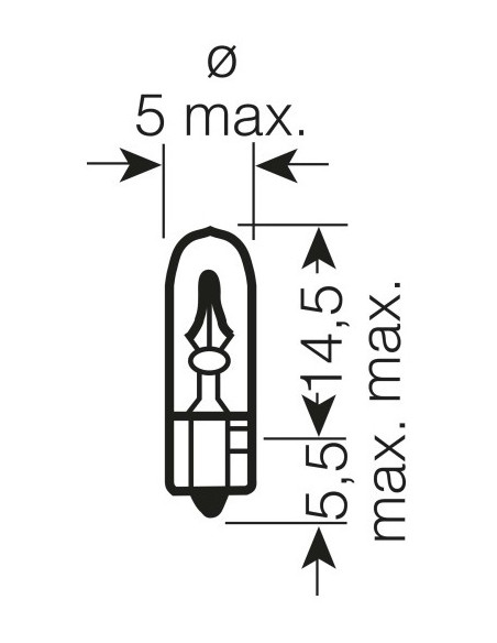 ŻARÓWKA SAMOCHODOWA 2722 2W 12V W2X4.6D 