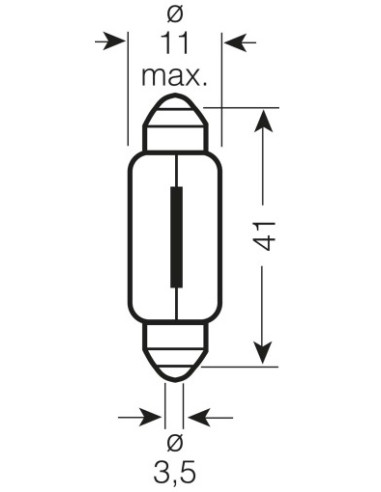 ŻARÓWKA SAMOCHODOWA 6429 10W 24V SV8.5-8 