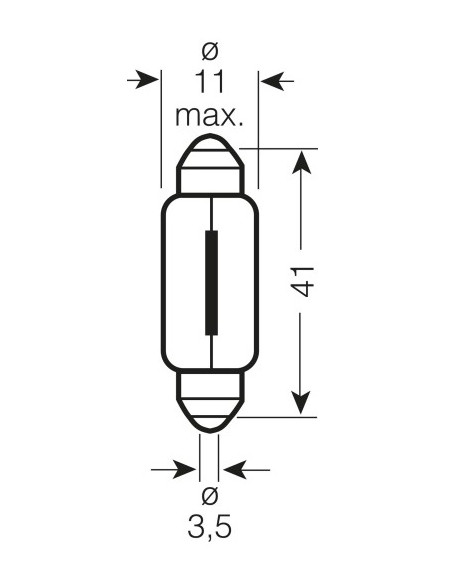 ŻARÓWKA SAMOCHODOWA 6429 10W 24V SV8.5-8 